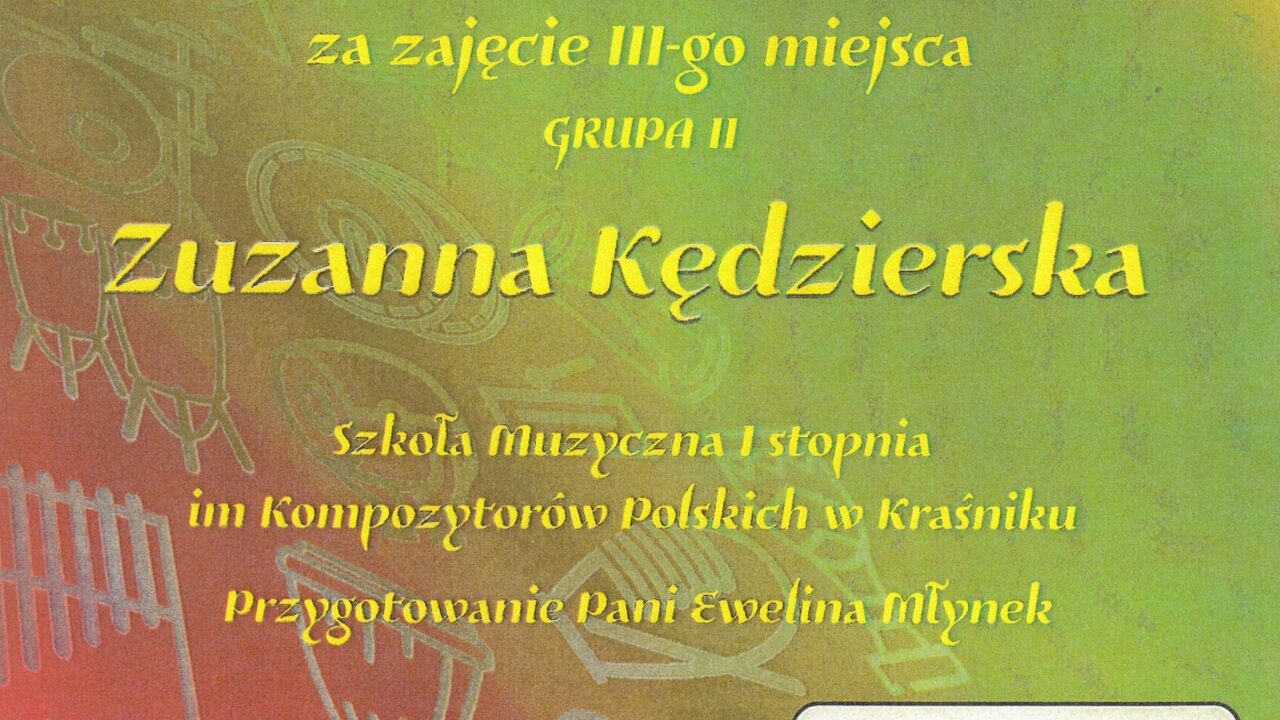 Wielkie brawa dla Zuzanny Kędzierskiej