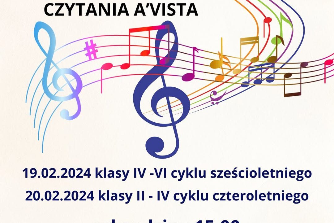 Konkurs szkolny czytania a’vista