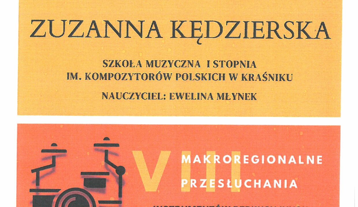 Gratulacje dla Zuzanny Kędzierskiej!!!