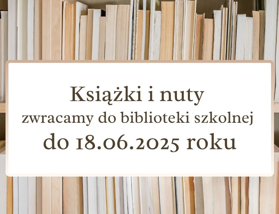 Zwrot nut i książek do biblioteki szkolnej.