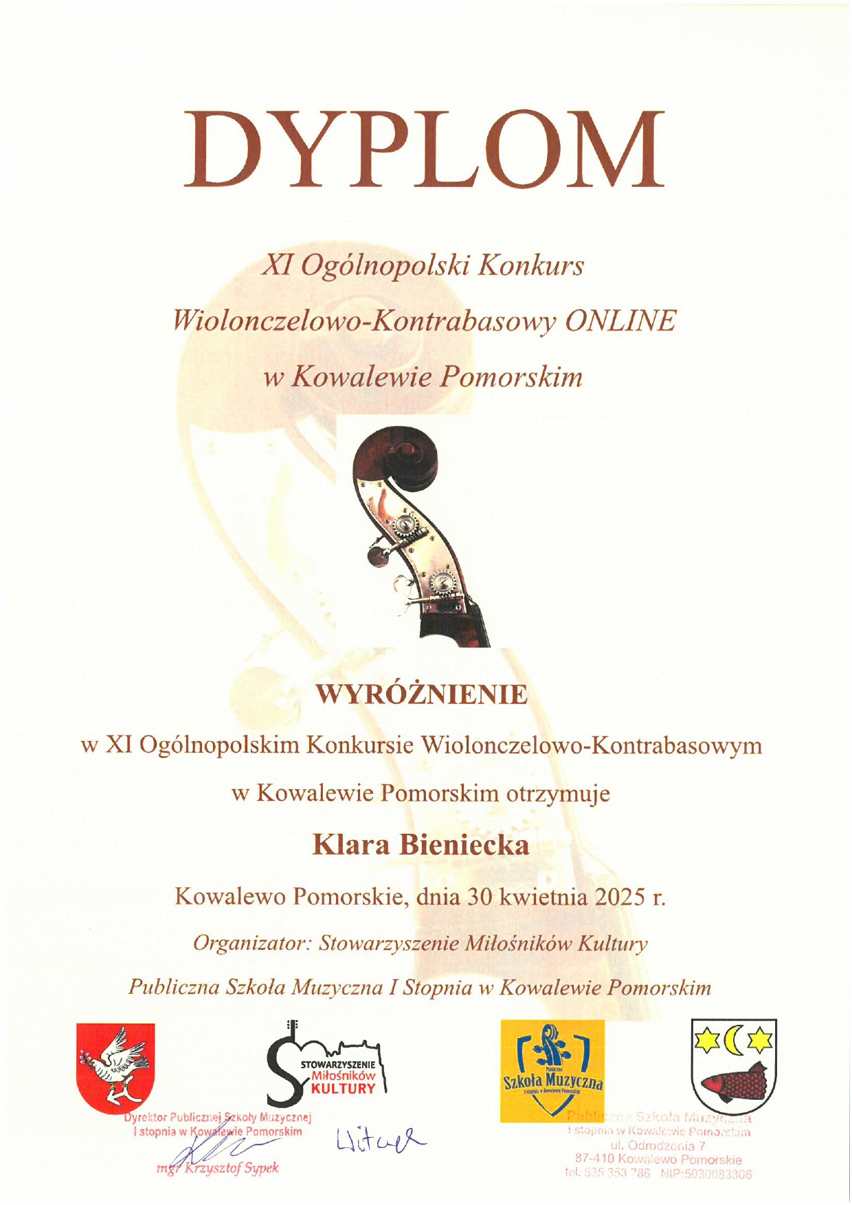 Kamieniec Bieniecka wyróżnienie
